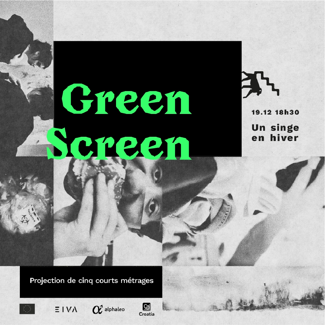 Instagram post promoting the Green Screen short film screening, designed for graphic consistency with the poster.